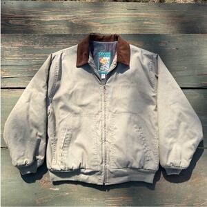 Vintage Canyon Guide Outfitters Jacket USA Made Canvas Bomber Size Large